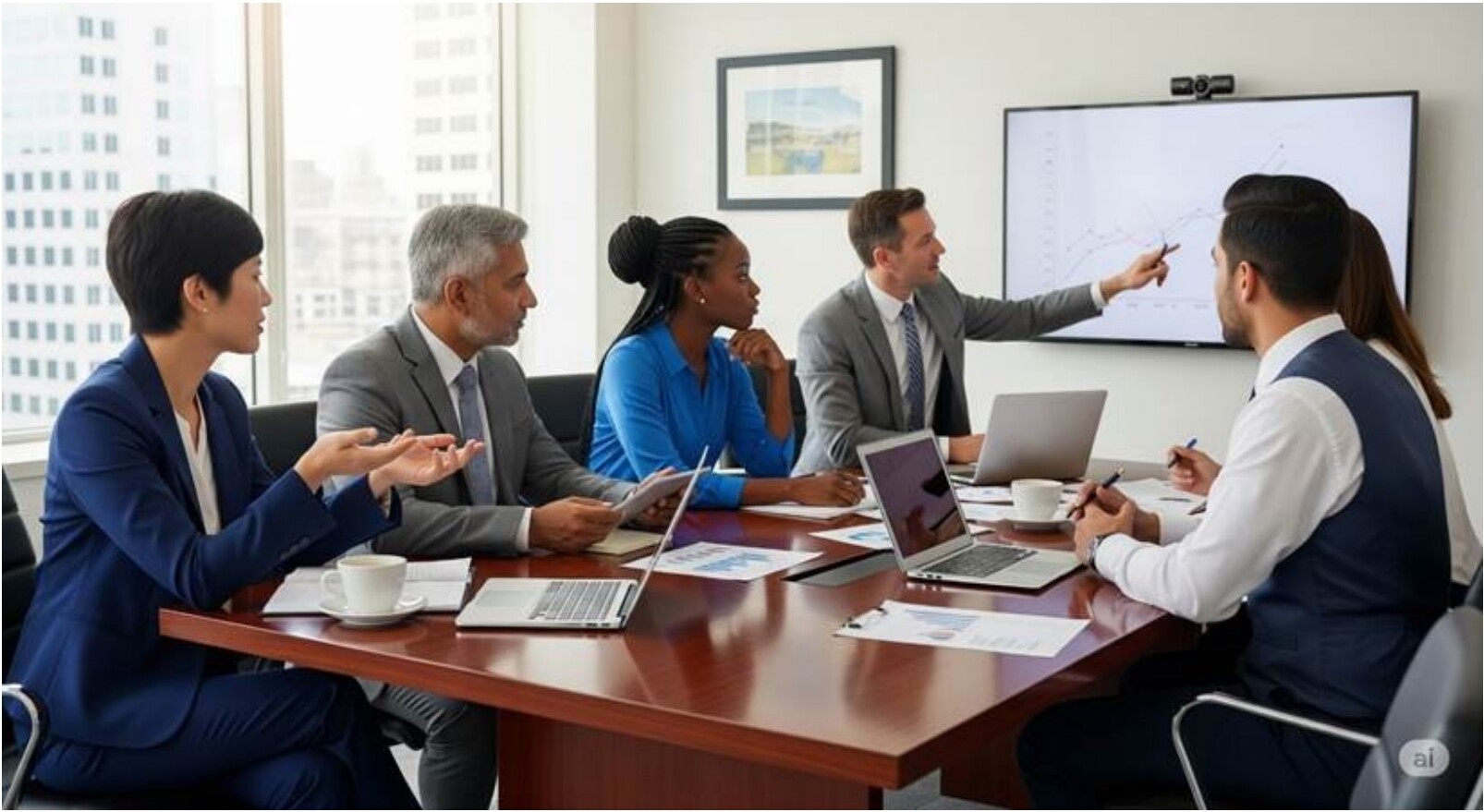 ToTo-kerhon kokoustilanne, joukko sijoittajia keskustelemassa neuvottelupöydän ääressä